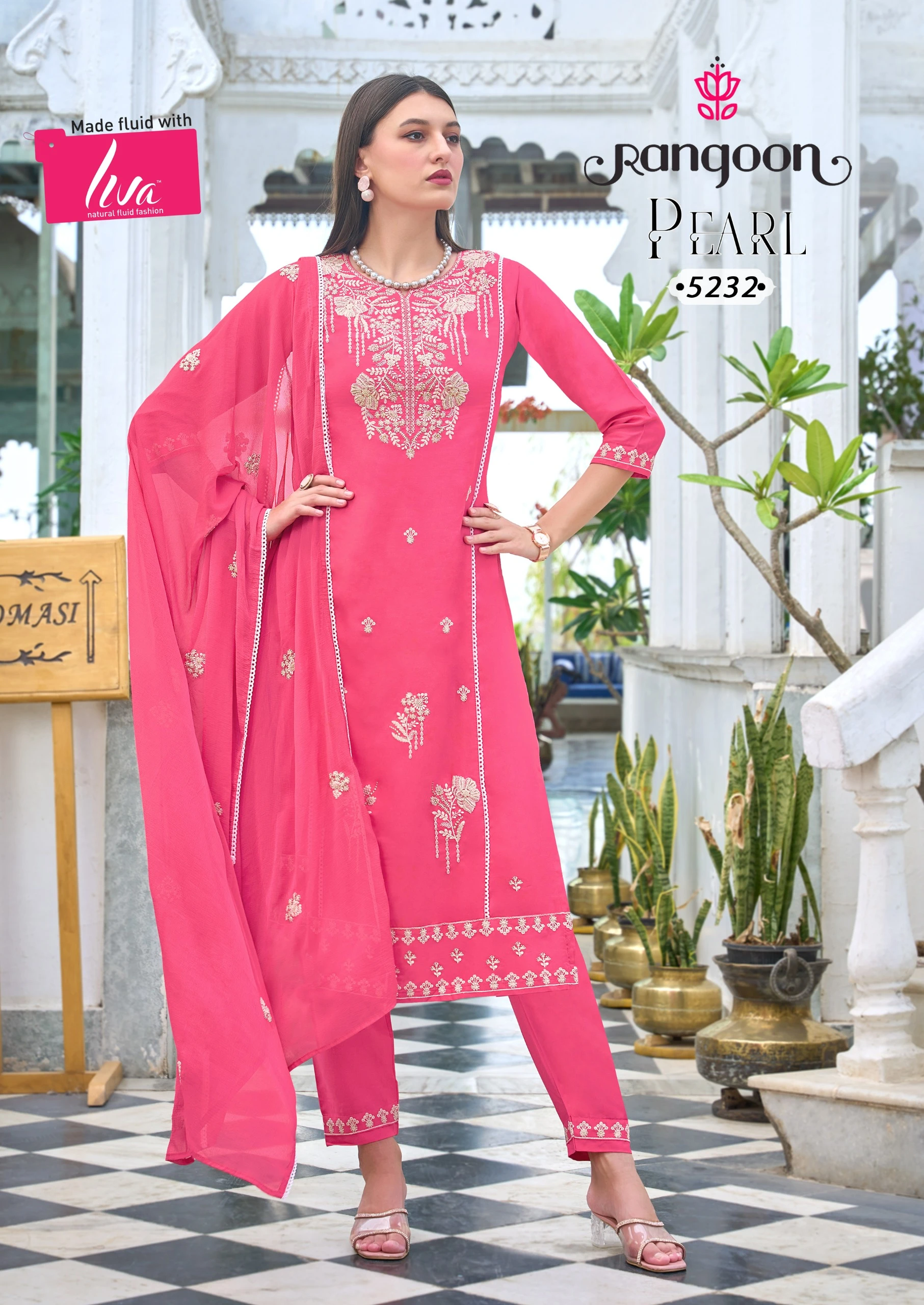 Rangoon Pearl Viscos Rayon Wholesale Readymade Salwar Suit Catalog — Wholesale Salwar Suits, Rangoon wholesale from Surat — view 3